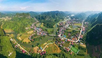 Thị trấn Văn Quan nhìn từ trên cao. (Ảnh: Du lịch Lạng Sơn)