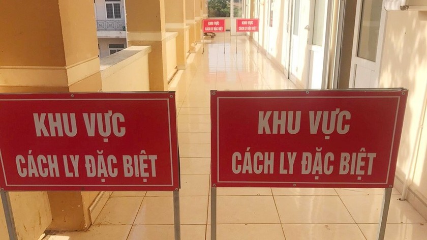 Khu vực cách ly đặc biệt tại 1 trung tâm y tế huyện.