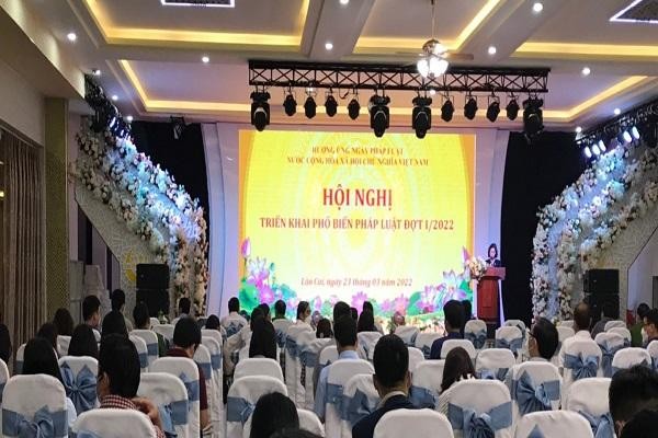 Hội nghị triển khai phổ biến pháp luật đợt I/2022 tỉnh Lào Cai
