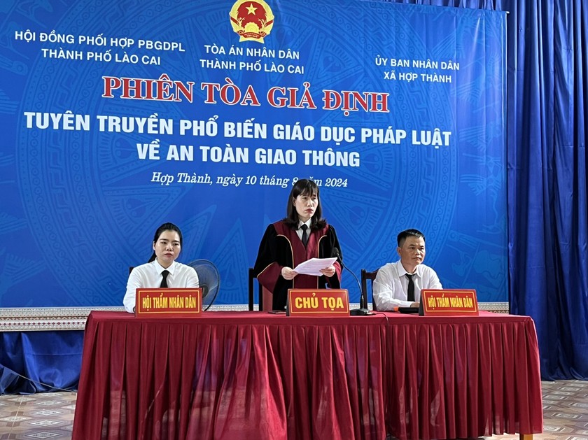 Lào Cai: Tổ chức phiên tòa giả định để tuyên truyền pháp luật 