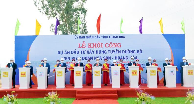 Thanh Hóa khởi công dự án tuyến đường bộ ven biển hơn 2.200 tỷ đồng