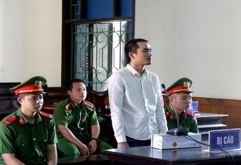 Bị cáo Hoàng Ngọc Tân tại phiên tòa sơ thẩm.