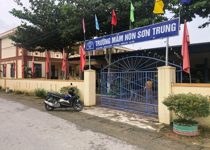 Chủ thầu B bị tai nạn tại Trường Mầm non Sơn Trung (cơ sở 2). Ảnh: CTV