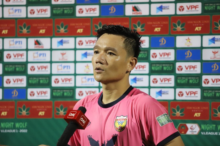 Tiền vệ Đinh Thanh Trung - một trong 5 cầu thủ bị tạm giữ liên quan đến sử dụng chất cấm. Ảnh: PV