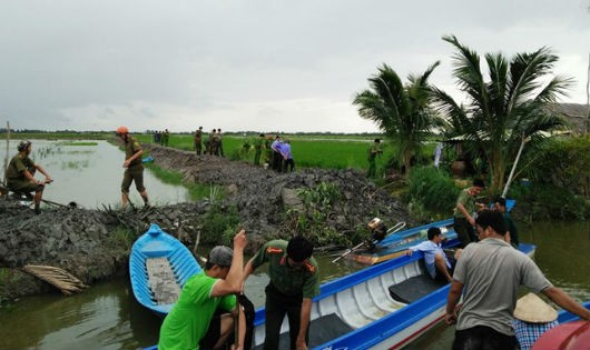 Hiện trường nơi phát hiện thi thể của bà Thủy