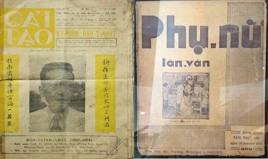 Báo Cải tạo số kỷ niệm Đào Trinh Nhất và  Phụ nữ tân văn do Đào Trinh Nhất làm chủ bút 