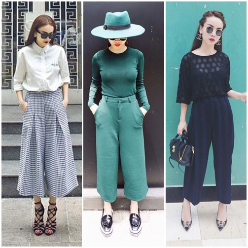 Cách mix quần culottes cực 'chất' cho ngày đông 