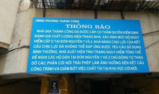 Người dân “cố thủ” trong chung cư cũ: Sở Xây dựng có văn bản kiến nghị kiểm định lại 