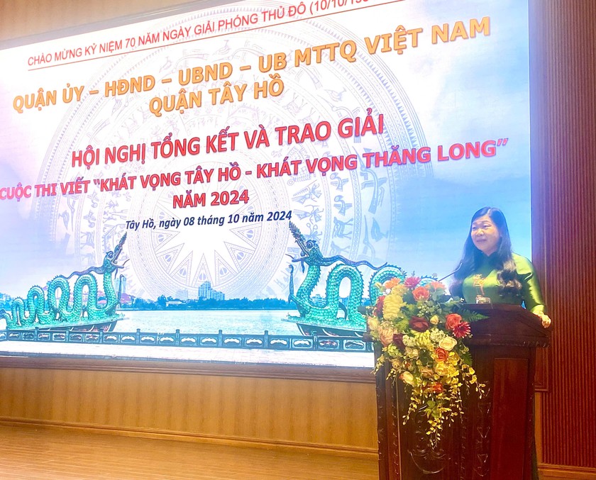 Báo Pháp luật Việt Nam đạt giải B cuộc thi viết 'Khát vọng Tây Hồ - Khát vọng Thăng Long' năm 2024 ảnh 2