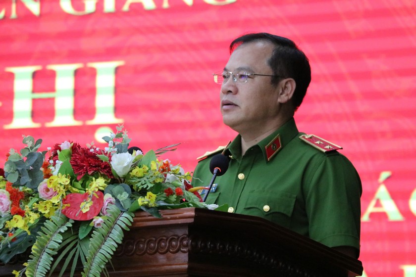Trung tướng Nguyễn Văn Long – Thứ trưởng Bộ Công an, Thủ trưởng Cơ quan Cảnh sát điều tra Bộ Công an phát biểu chỉ đạo.