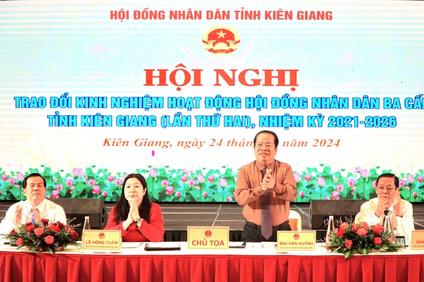 Kiên Giang tổ chức Hội nghị trao đổi kinh nghiệm HĐND 3 cấp nhiệm kỳ 2021-2016 sáng 24/10.