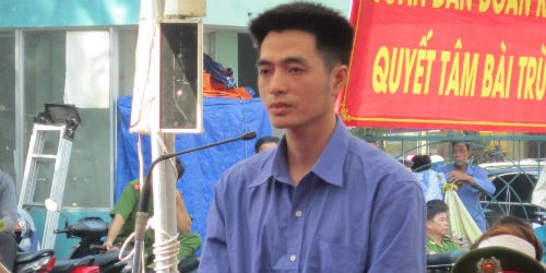 Bị cáo Anh tại phiên tòa