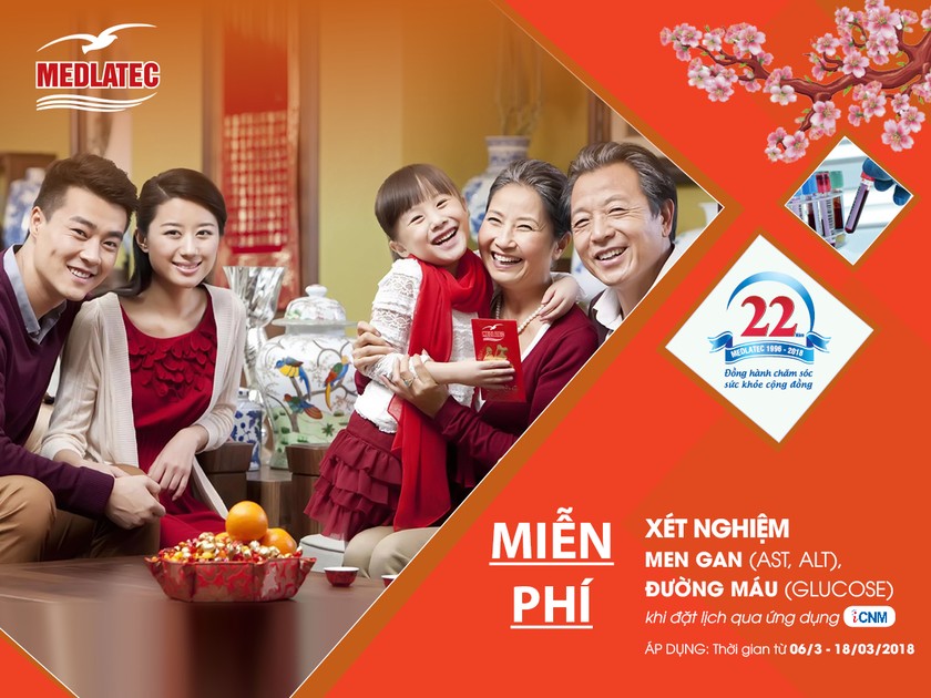 MEDLATEC xét nghiệm men gan, đường máu miễn phí