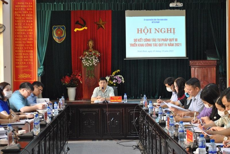 Sở Tư pháp Ninh Bình: Đẩy nhanh tiến độ các nhiệm vụ trọng tâm năm 2021