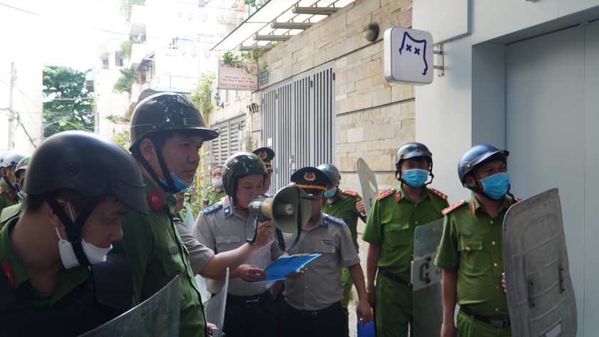 Cưỡng chế THADS ở TP. HCM, ảnh MH: Cẩm Tú