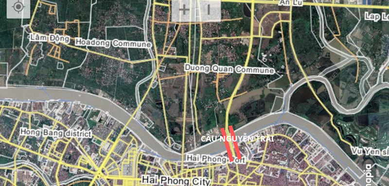 Vị trí xây dựng cầu Nguyễn Trãi