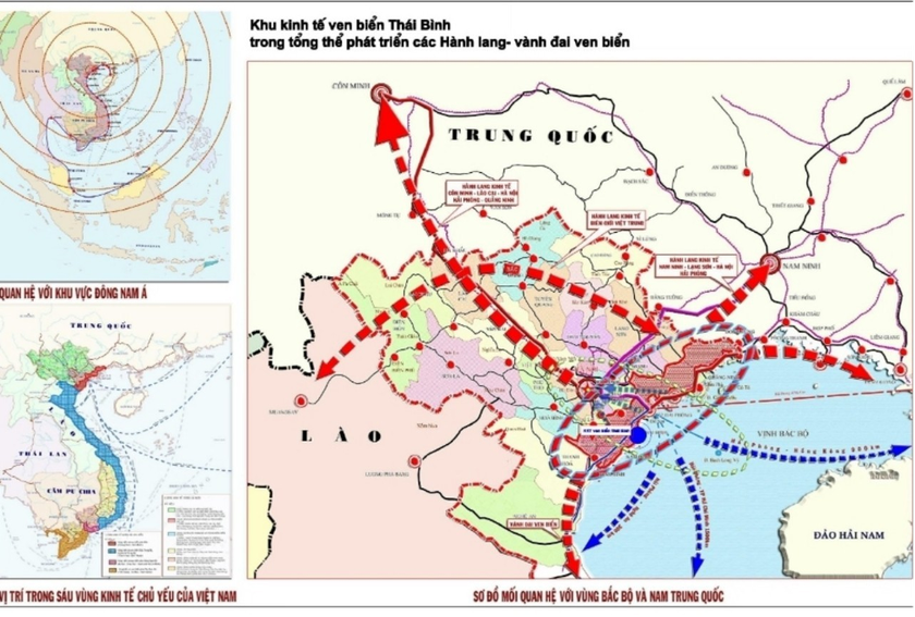 Bản đồ quy hoạch khu kinh tế ven biển tỉnh Thái Bình.