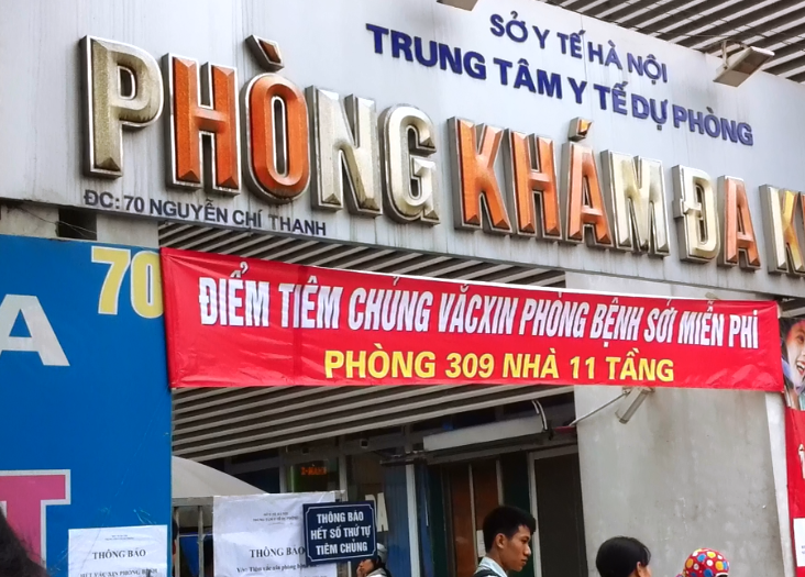 Hết văc xin phòng sởi