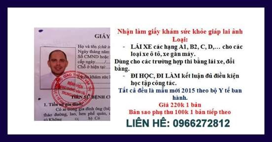 Giấy chứng nhận sức khỏe bán tràn lan trên mạng xã hội