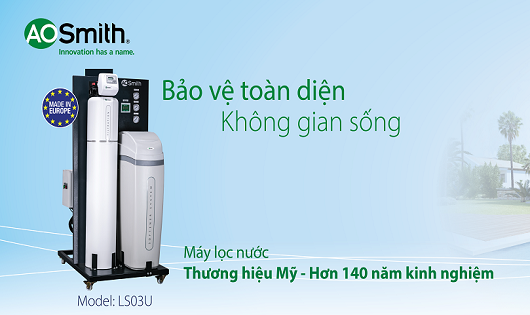 Máy lọc nước A.O.Smith thương hiệu Mỹ nhưng nhập khẩu ở Trung Quốc