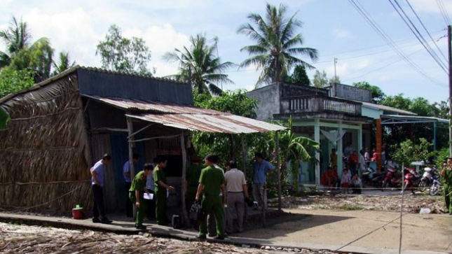 Căn nhà nơi nạn nhân bị sát hại