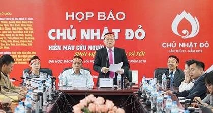 Dự kiến tiếp nhận 45.000 – 50.000   đơn vị máu trong "ngày chủ nhật đỏ"