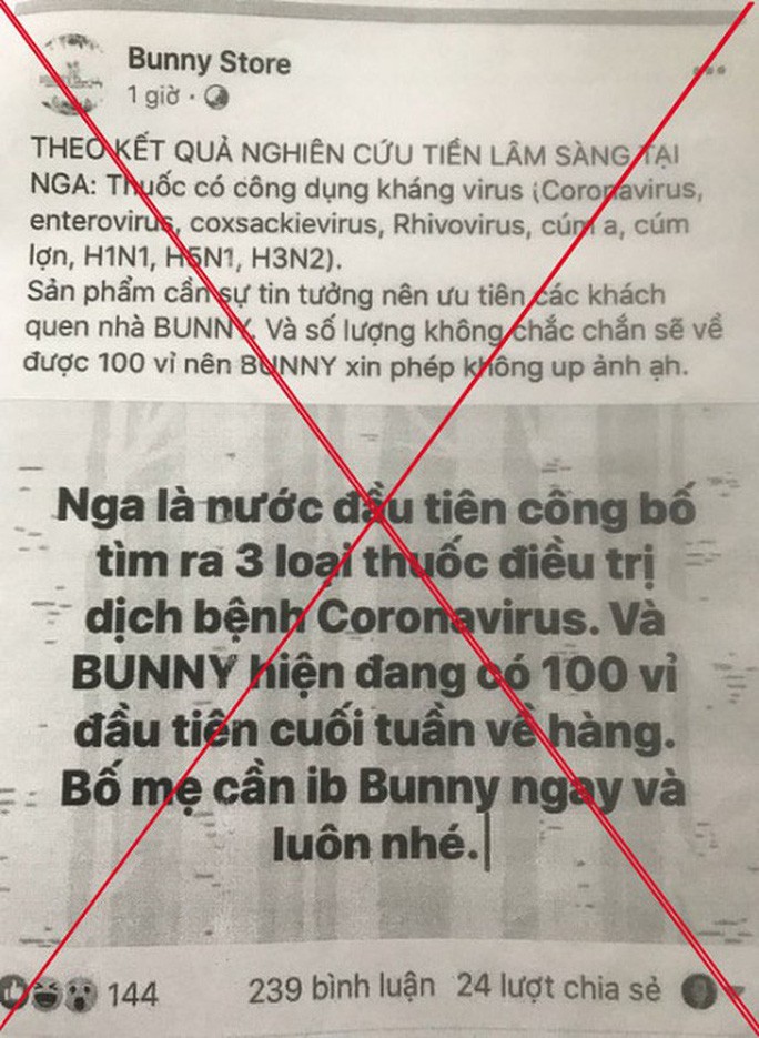 Đăng tin bán thuốc điều trị Covid-19, quản trị trang Facebook bán hàng online bị phạt 12,5 triệu đồng - Ảnh 1. Đăng tin bán thuốc điều trị Covid-19, quản trị trang Facebook bán hàng online bị phạt 12,5 triệu đồng - Ảnh 1.