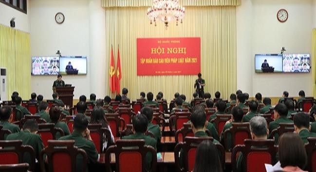 Bộ Quốc phòng  tập huấn báo cáo viên pháp luật năm 2021