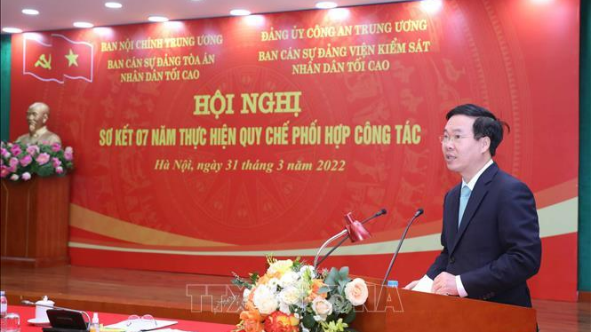 Thường trực Ban Bí thư Võ Văn Thưởng phát biểu chỉ đạo hội nghị.