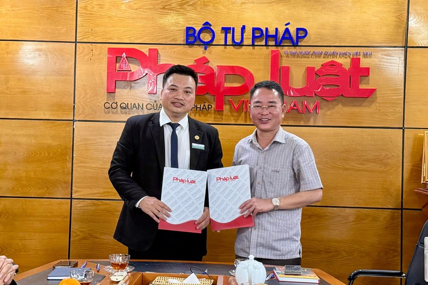 Lễ Ký kết Thoả thuận Hợp tác Chiến lược giữa Công ty Cổ phần kết nối doanh nhân toàn cầu LMD và Báo Pháp luật Việt Nam. 