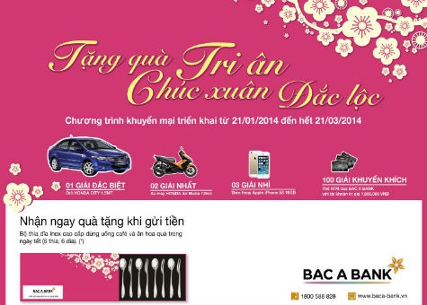 BAC A BANK “Tặng quà tri ân - Chúc xuân đắc lộc”