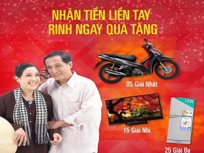 “Nhận tiền liền tay – Rinh ngay quà tặng” khi nhận tiền kiều hối tại Agribank