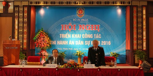 Khai mạc Hội nghị triển khai công tác Thi hành án dân sự năm 2016