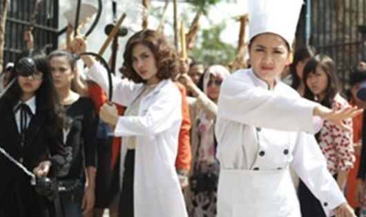 Phim cô dâu đại chiến thu hút khá nhiều vai quần chúng