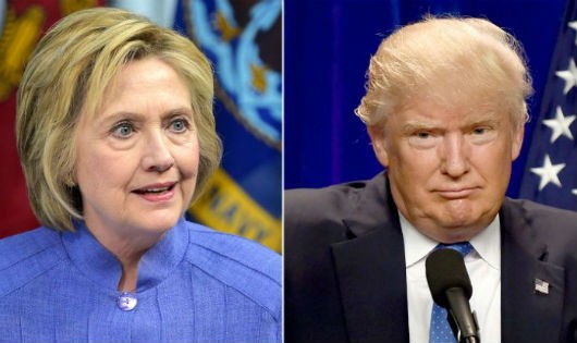 Bà Clinton và ông Trump. Ảnh: AP