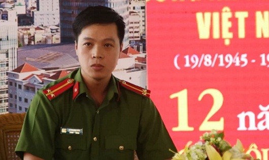 Trung uý Lê Hoàng Hảo. Ảnh: Quốc Thắng