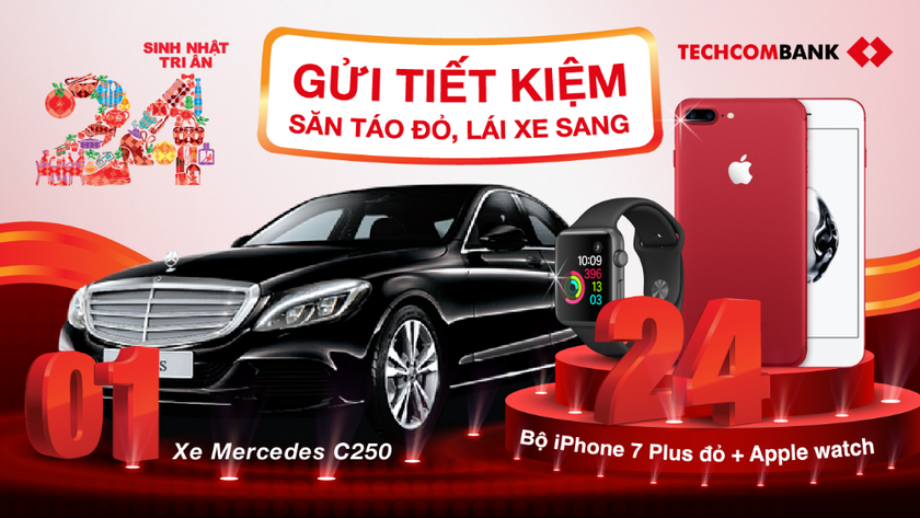 “Gửi tiết kiệm săn táo đỏ, lái xe sang” cùng Techcombank