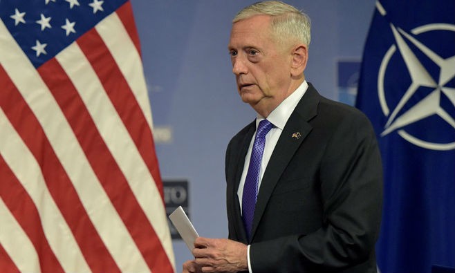 Bộ trưởng Quốc phòng Mỹ James Mattis. Ảnh: Reuters/Zing