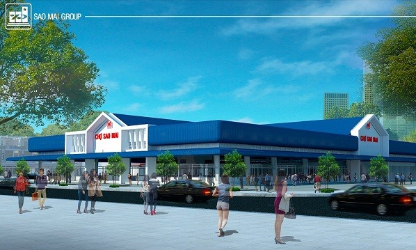 Phối cảnh dự án chợ trong Khu ĐTM Nhựt Hồng