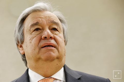 Tổng thư ký LHQ Antonio Guterres tại Hội nghị Giải trừ quân bị. Ảnh ANTĐ