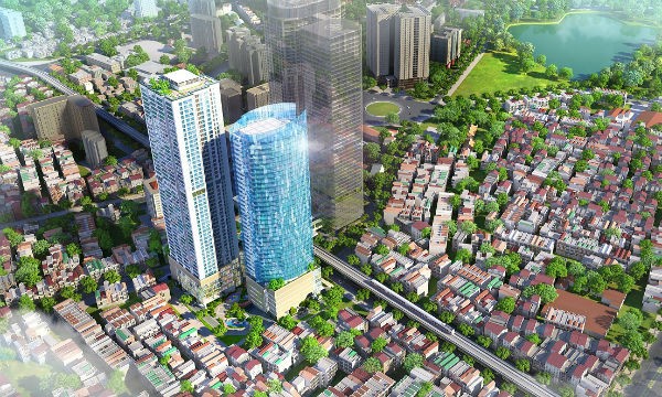 Tòa văn phòng cao cấp FLC Business Center nằm trong tổ hợp FLC Twin Towers Cầu Giấy