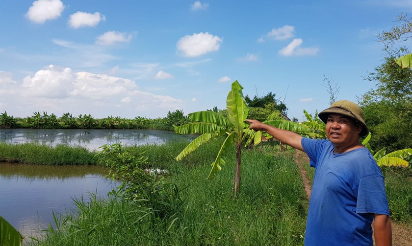 Nông dân Tống Xuân Tuân là một trong 25 hộ dân đang mòn mỏi đợi chờ tiền hỗ trợ khôi phục sản xuất