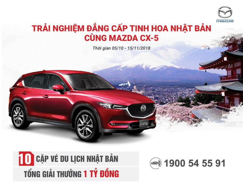 Mua Mazda CX-5 nhận chuyến du lịch Nhật Bản 