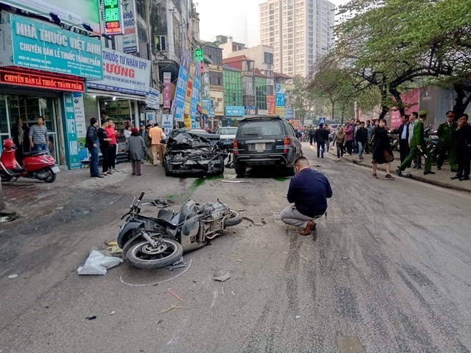 Hiện trường một vụ tai nạn giao thông. (Ảnh: Sơn Bách/Vietnam+)