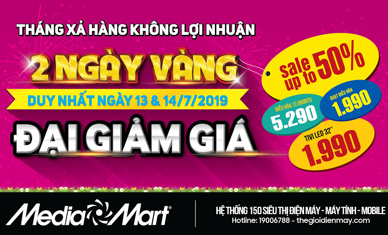 2 Ngày vàng đại giảm giá – TV LED 32’’ giá chỉ 1,99 triệu