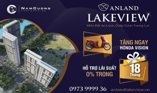 Nhiều ưu đãi hấp dẫn trong chính sách bán hàng của dự án Anland Lakeview