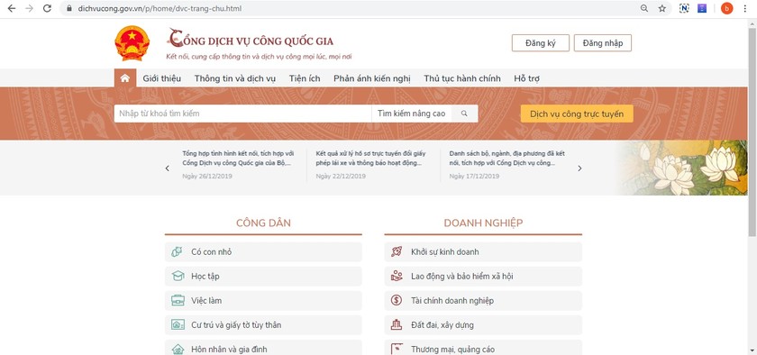 Cổng dịch vụ công quốc gia cấp hơn 13.000 tài khoản