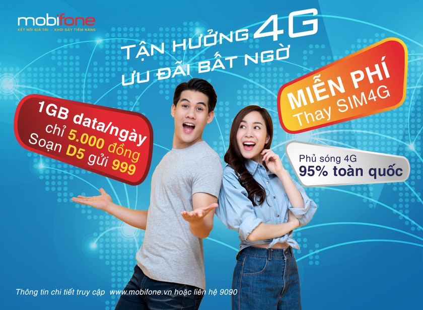 Tận hưởng 4G, ưu đãi bất ngờ cùng các chương trình hấp dẫn của MobiFone