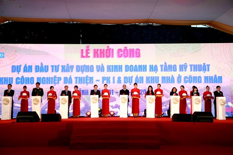 Khởi công Dự án đầu tư xây dựng và kinh doanh hạ tầng kỹ thuật Khu công nghiệp Bá Thiện - Phân khu I & Dự án khu nhà ở công nhân ảnh 1 Khởi công Dự án đầu tư xây dựng và kinh doanh hạ tầng kỹ thuật Khu công nghiệp Bá Thiện - Phân khu I & Dự án khu nhà ở công nhân ảnh 1