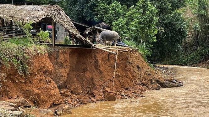 Sạt lở đất trên địa bàn tỉnh Lào Cai. 